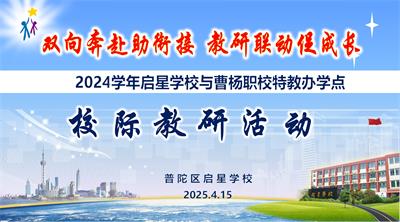 双向奔赴助衔接 教研联动促成长
